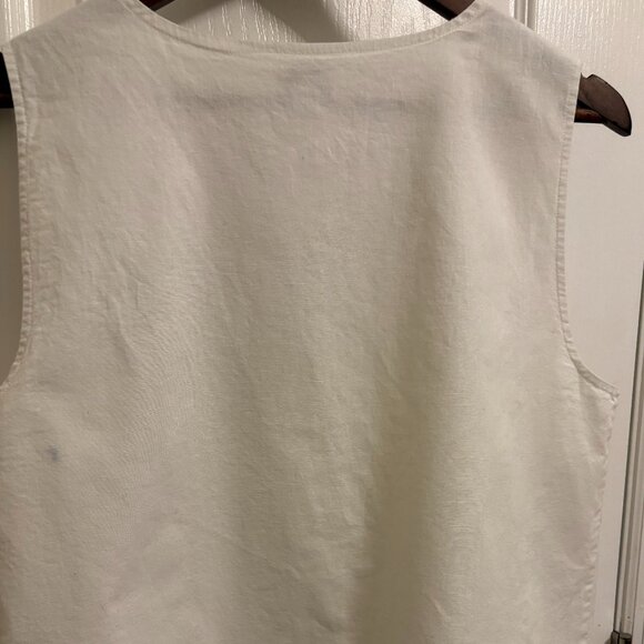 J. Crew Linen Vest Shirt - Size L - Picture 3 of 4